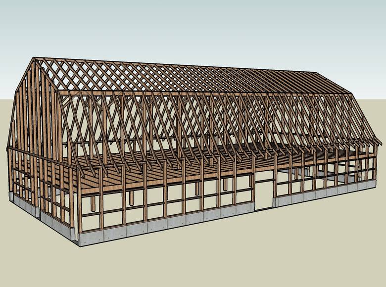 Wray Barn 3D Drawings / Wray Barn Sketch-ups